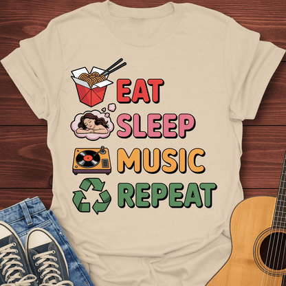 Eat Sleep Music Repeat T-Shirt