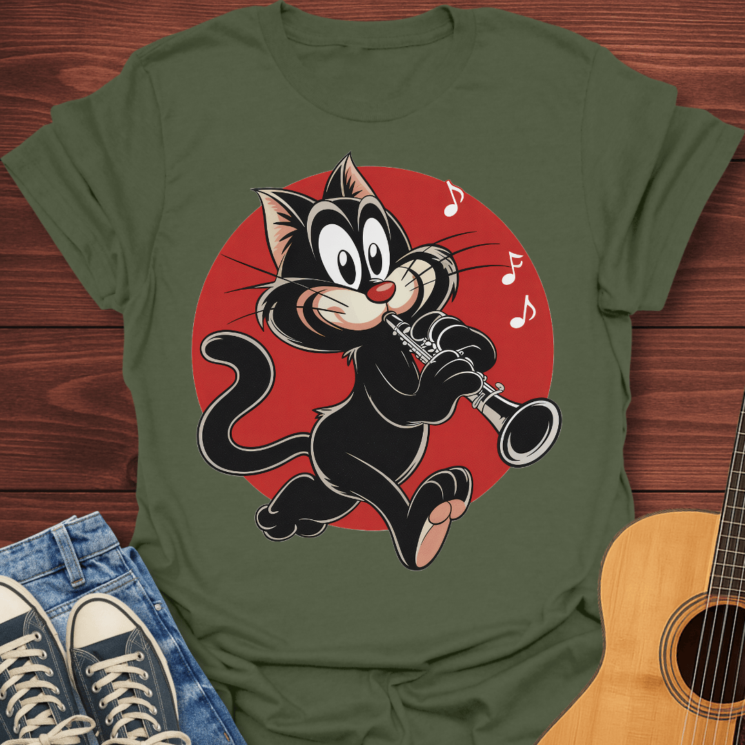 Clarinet Cat T-Shirt