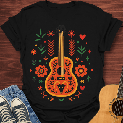 Folk Art Guitar T-Shirt