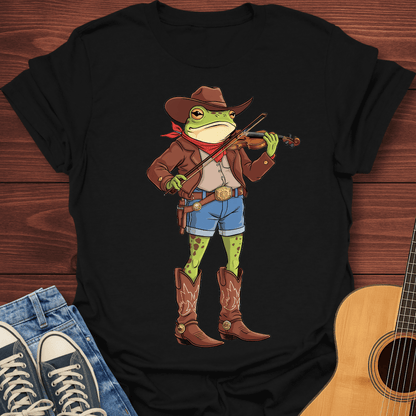 Cowboy Violin Frog T-Shirt