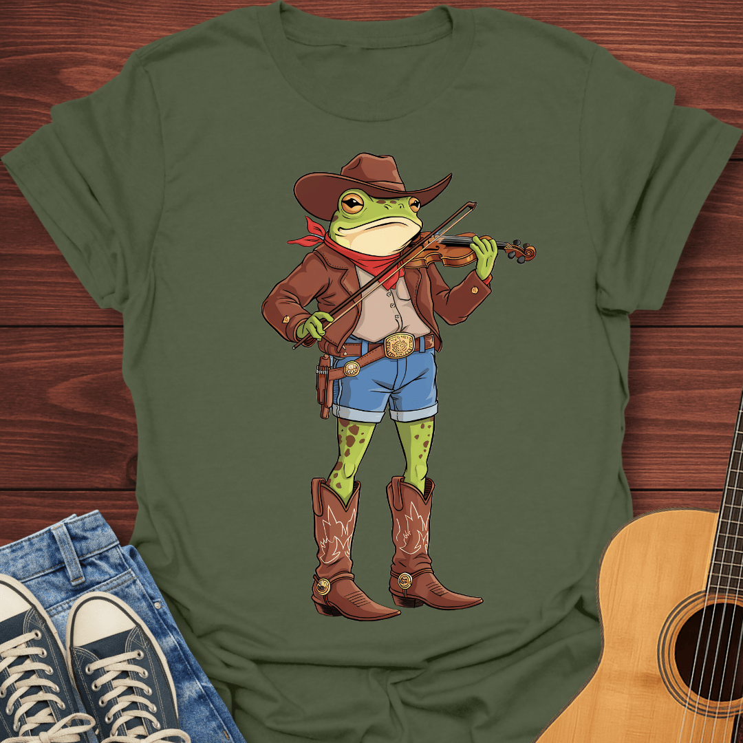 Cowboy Violin Frog T-Shirt