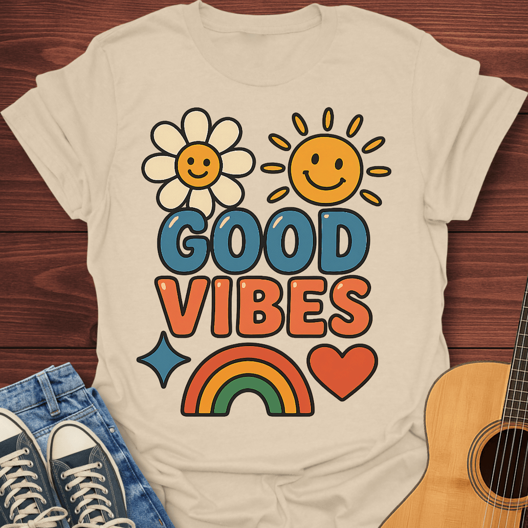 Good Vibes Retro 70s T-Shirt