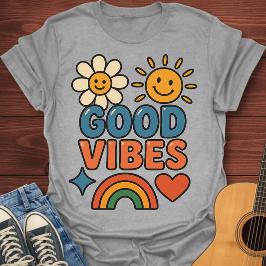 Good Vibes Retro 70s T-Shirt