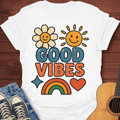 Good Vibes Retro 70s T-Shirt