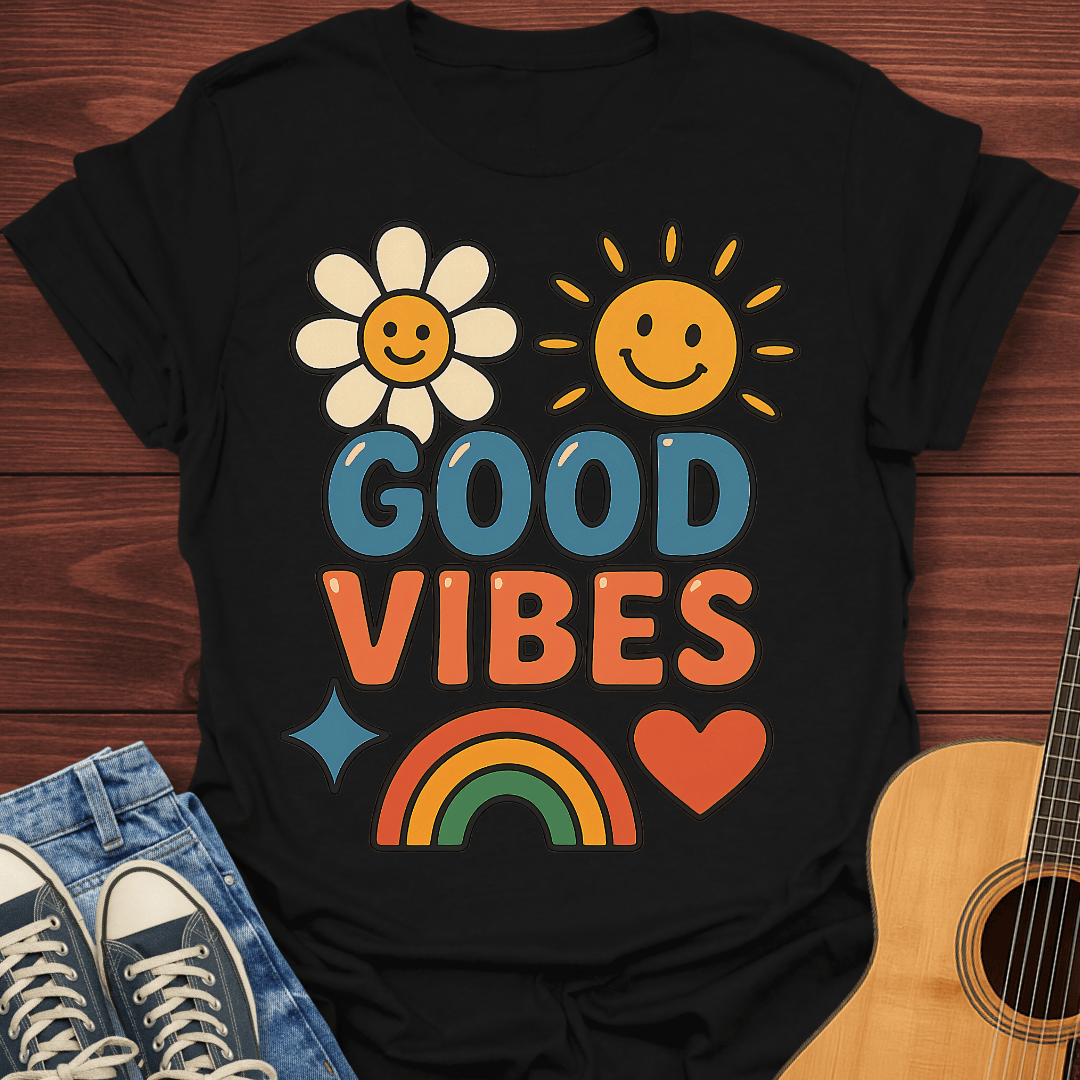 Good Vibes Retro 70s T-Shirt