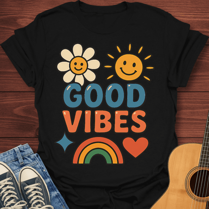 Good Vibes Retro 70s T-Shirt