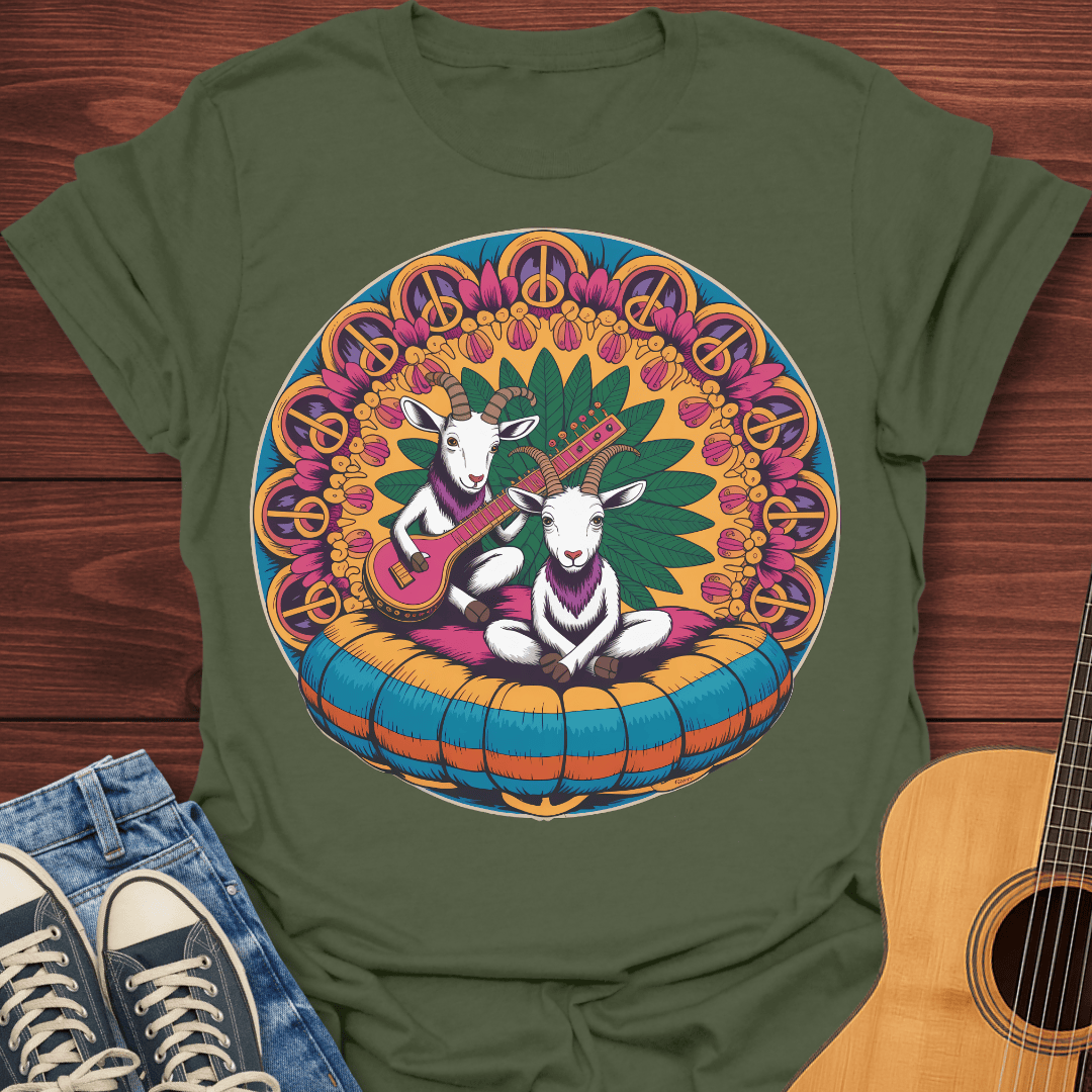 Hippie Sitar Goats T-Shirt