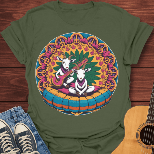 Hippie Sitar Goats T-Shirt