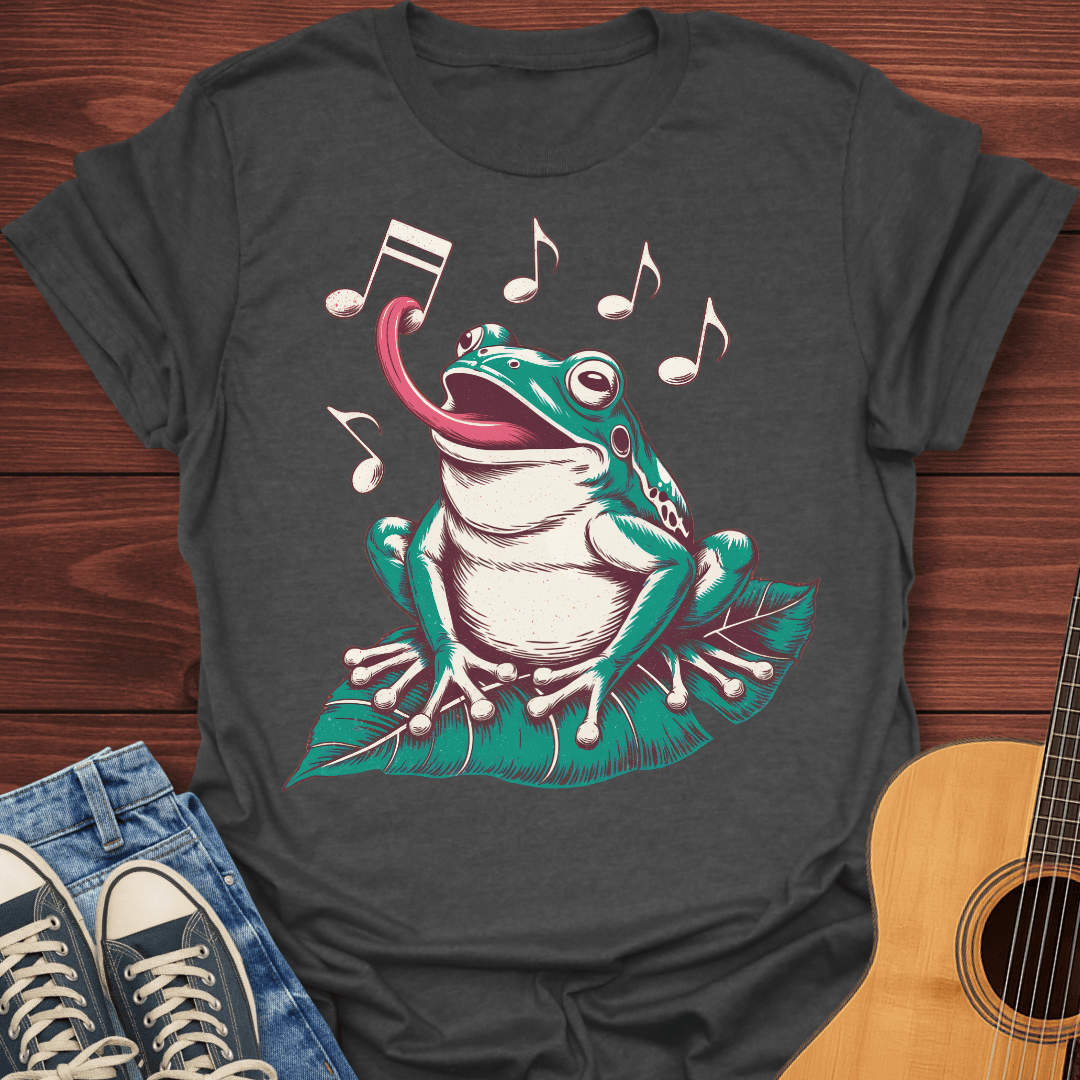 Frog Eating Musical Notes T-Shirt