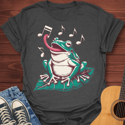 Frog Eating Musical Notes T-Shirt