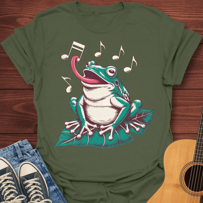 Frog Eating Musical Notes T-Shirt