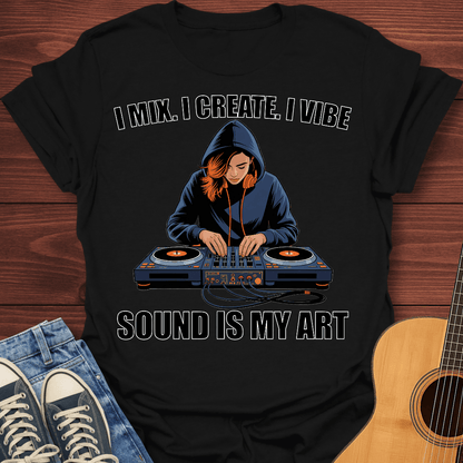 I Mix. I Create. I Vibe Ladies T-Shirt