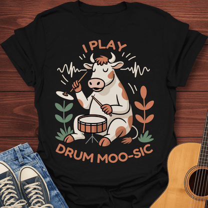 I Play Drum Moo-sic T-Shirt