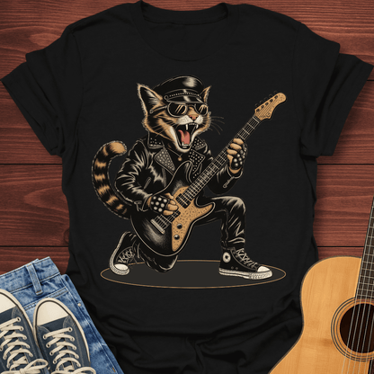 Metal Cat Guitarist T-Shirt