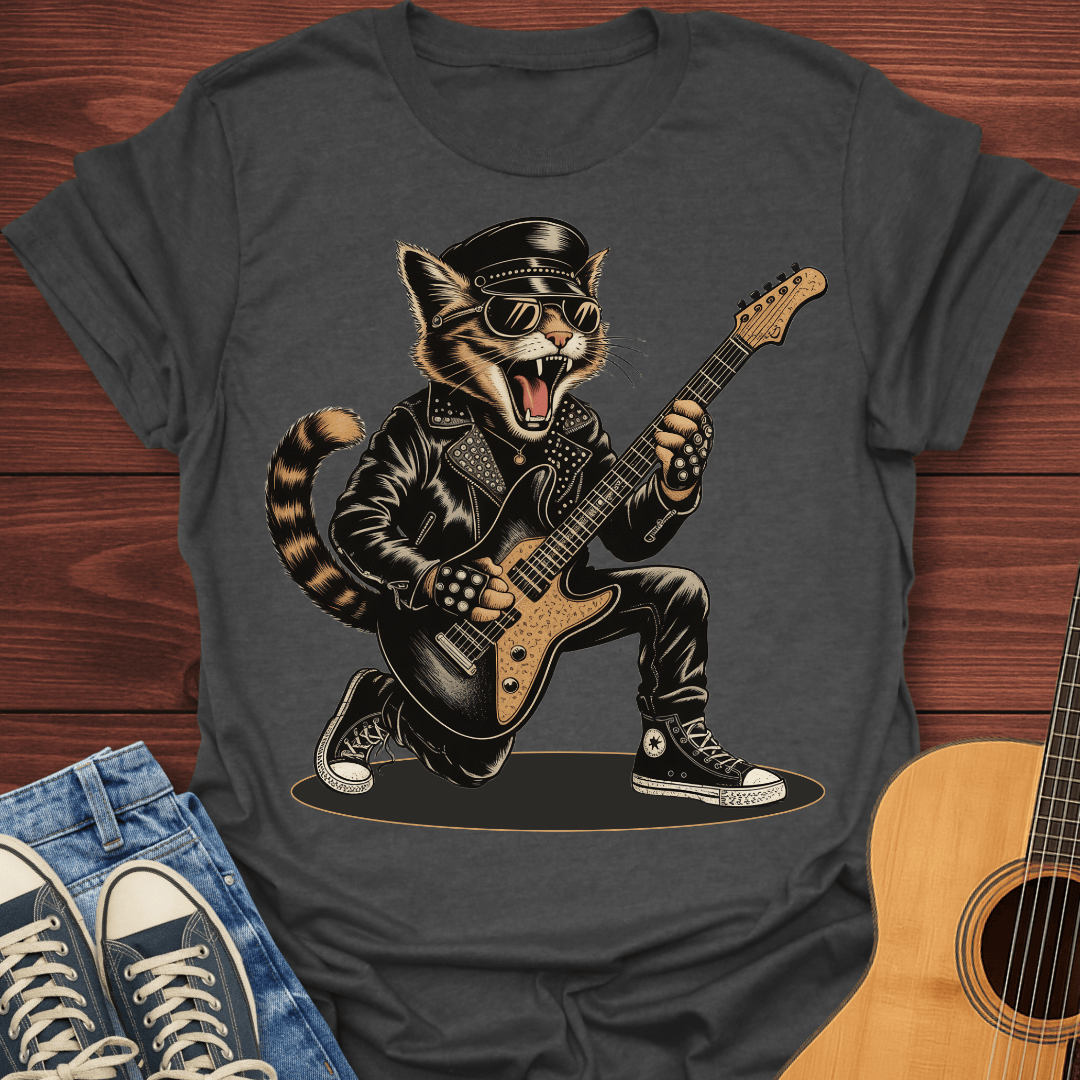Metal Cat Guitarist T-Shirt