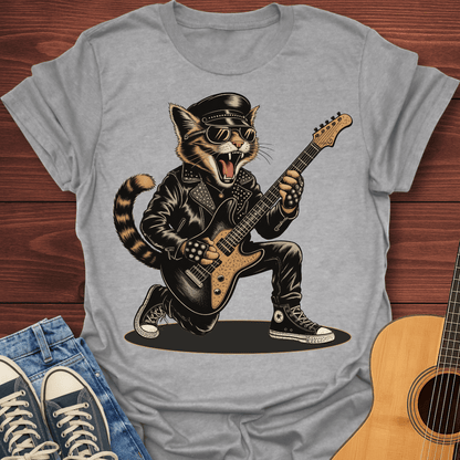Metal Cat Guitarist T-Shirt