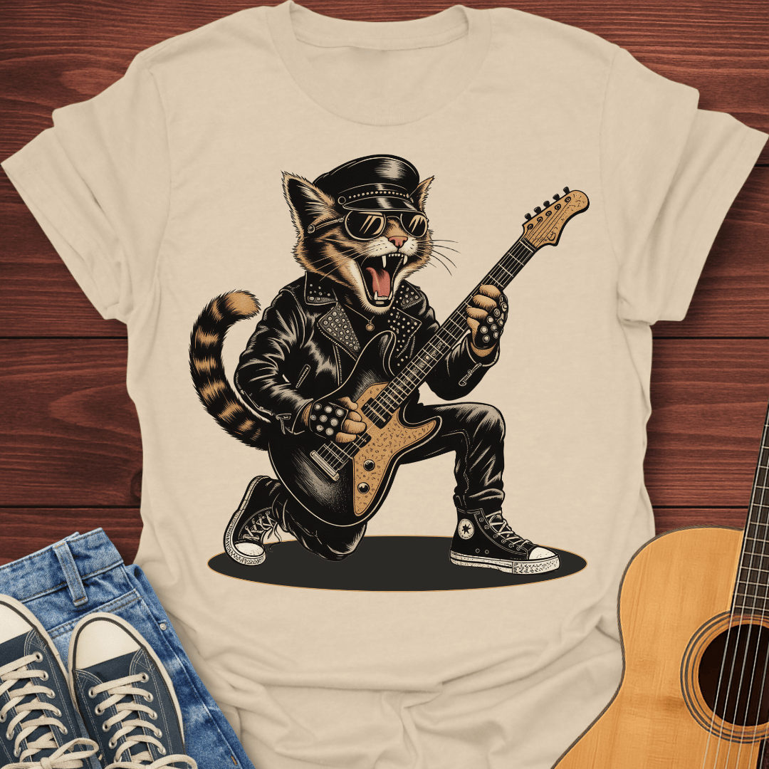 Metal Cat Guitarist T-Shirt