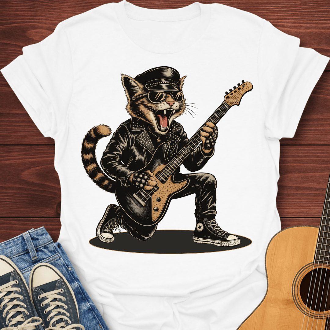 Metal Cat Guitarist T-Shirt