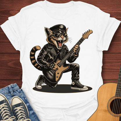 Metal Cat Guitarist T-Shirt
