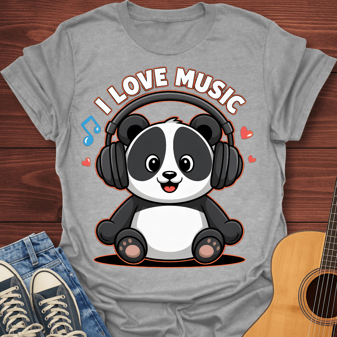 Panda Loves Music T-Shirt