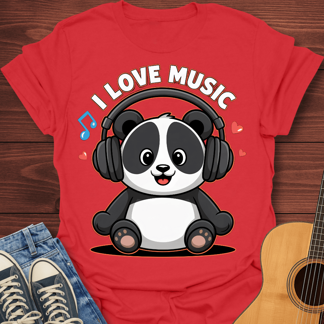 Panda Loves Music T-Shirt