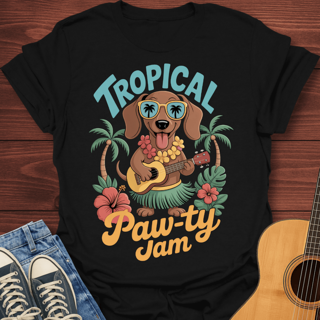 Tropical Paw-ty Dachshund T-Shirt