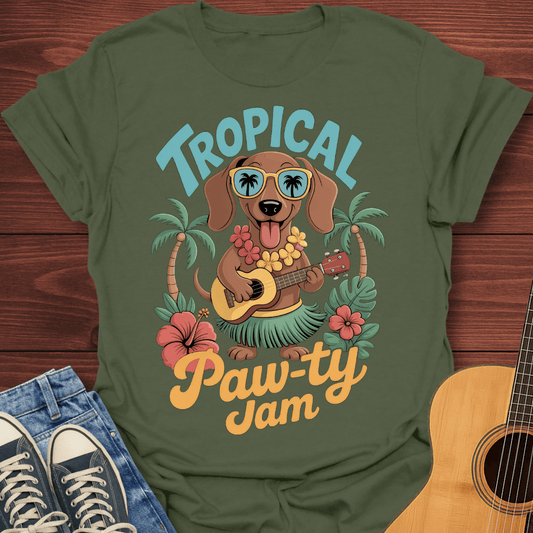 Tropical Paw-ty Dachshund T-Shirt