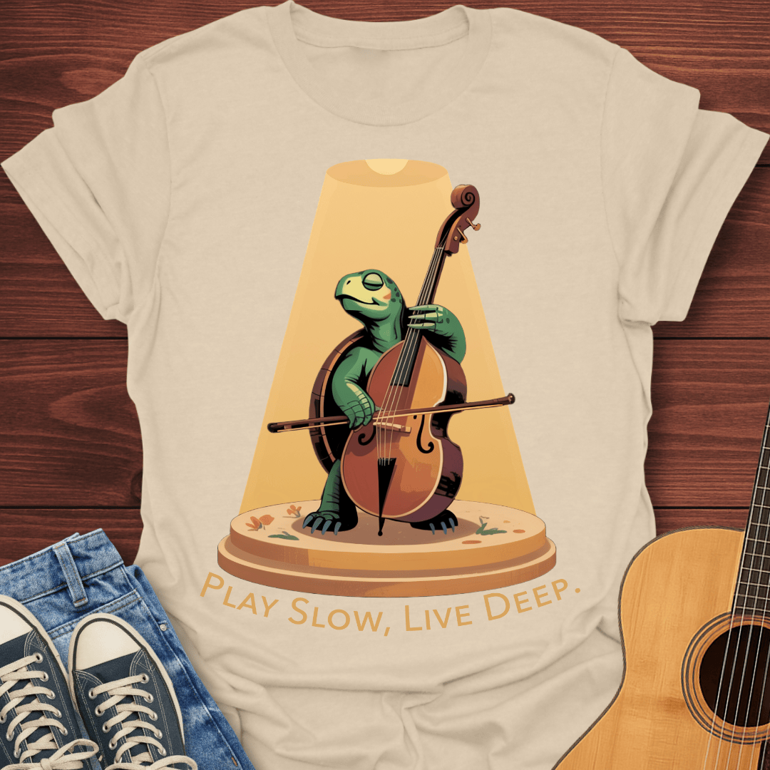 Play Slow, Live Deep Turtle T-Shirt