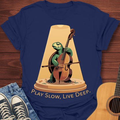 Play Slow, Live Deep Turtle T-Shirt