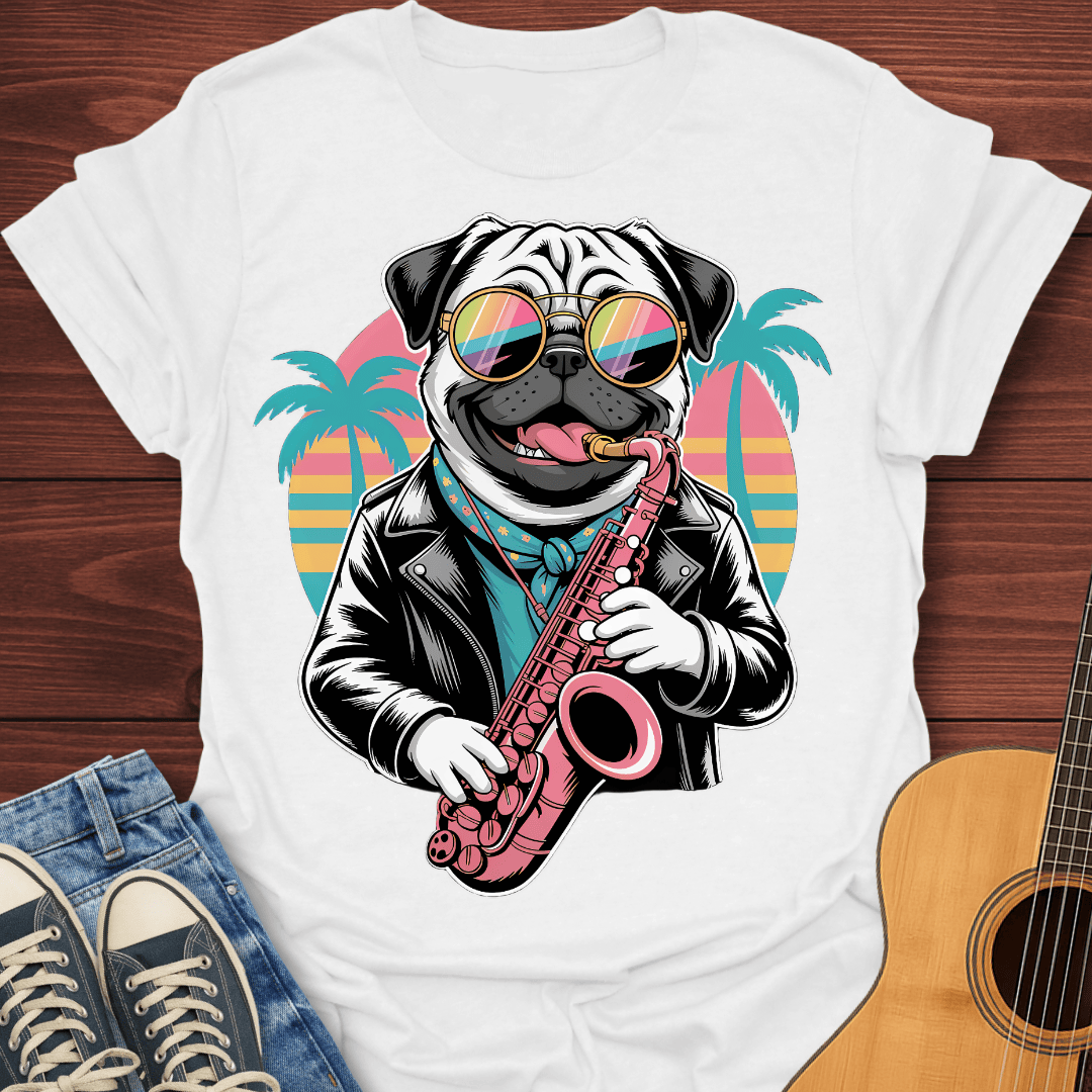 Kool Pug Sax T-Shirt