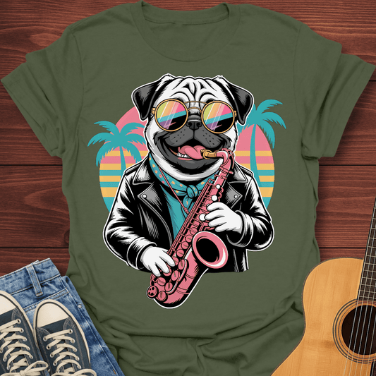 Kool Pug Sax T-Shirt