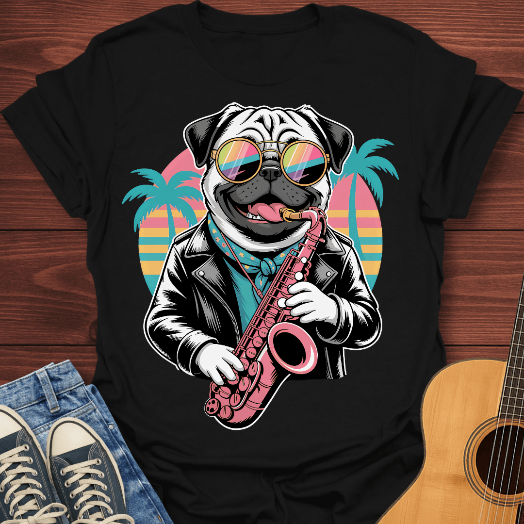Kool Pug Sax T-Shirt