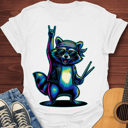 Rock On Raccoon  T-Shirt