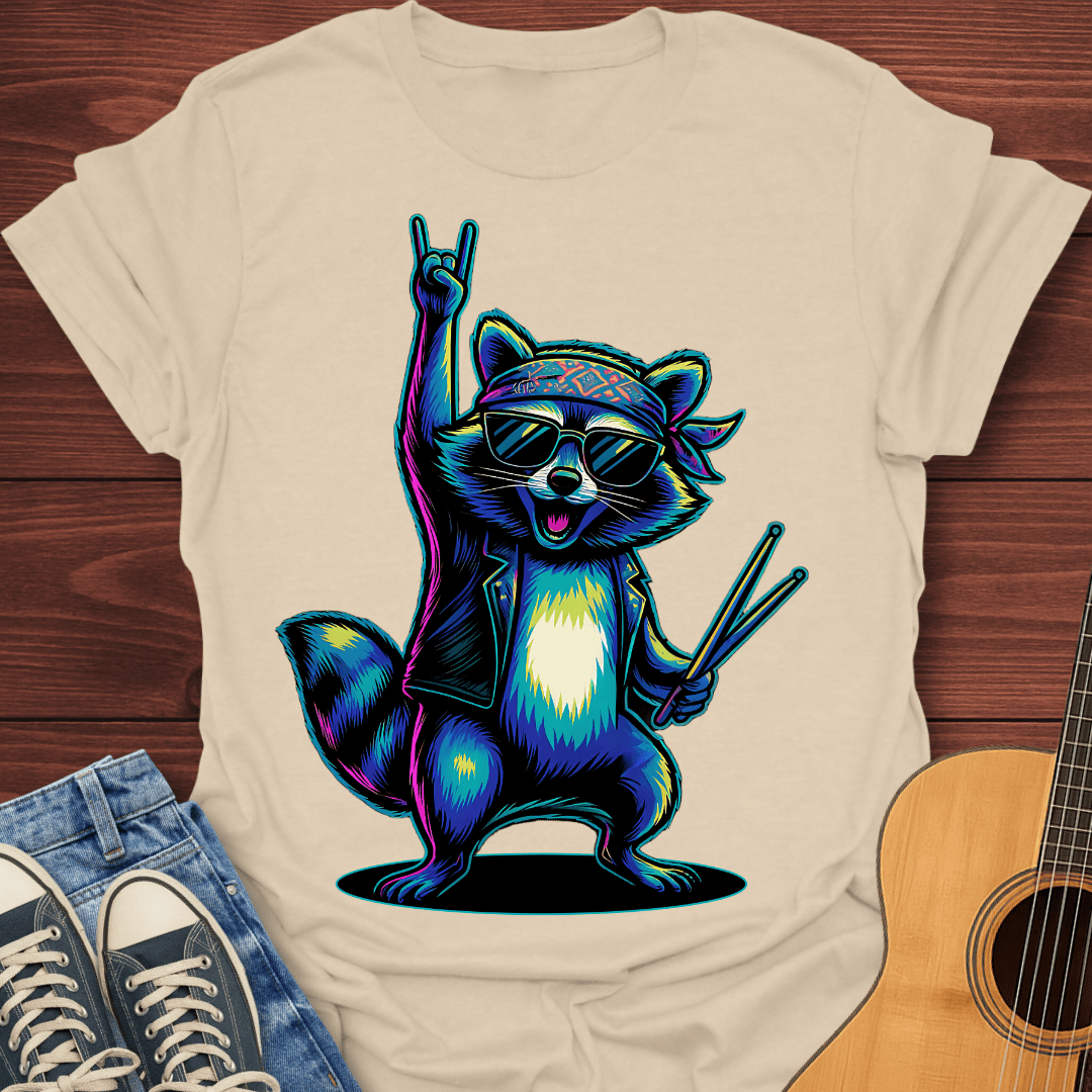 Rock On Raccoon  T-Shirt