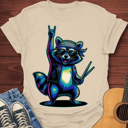 Rock On Raccoon  T-Shirt