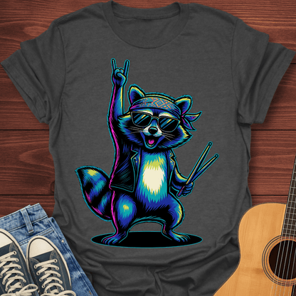 Rock On Raccoon  T-Shirt