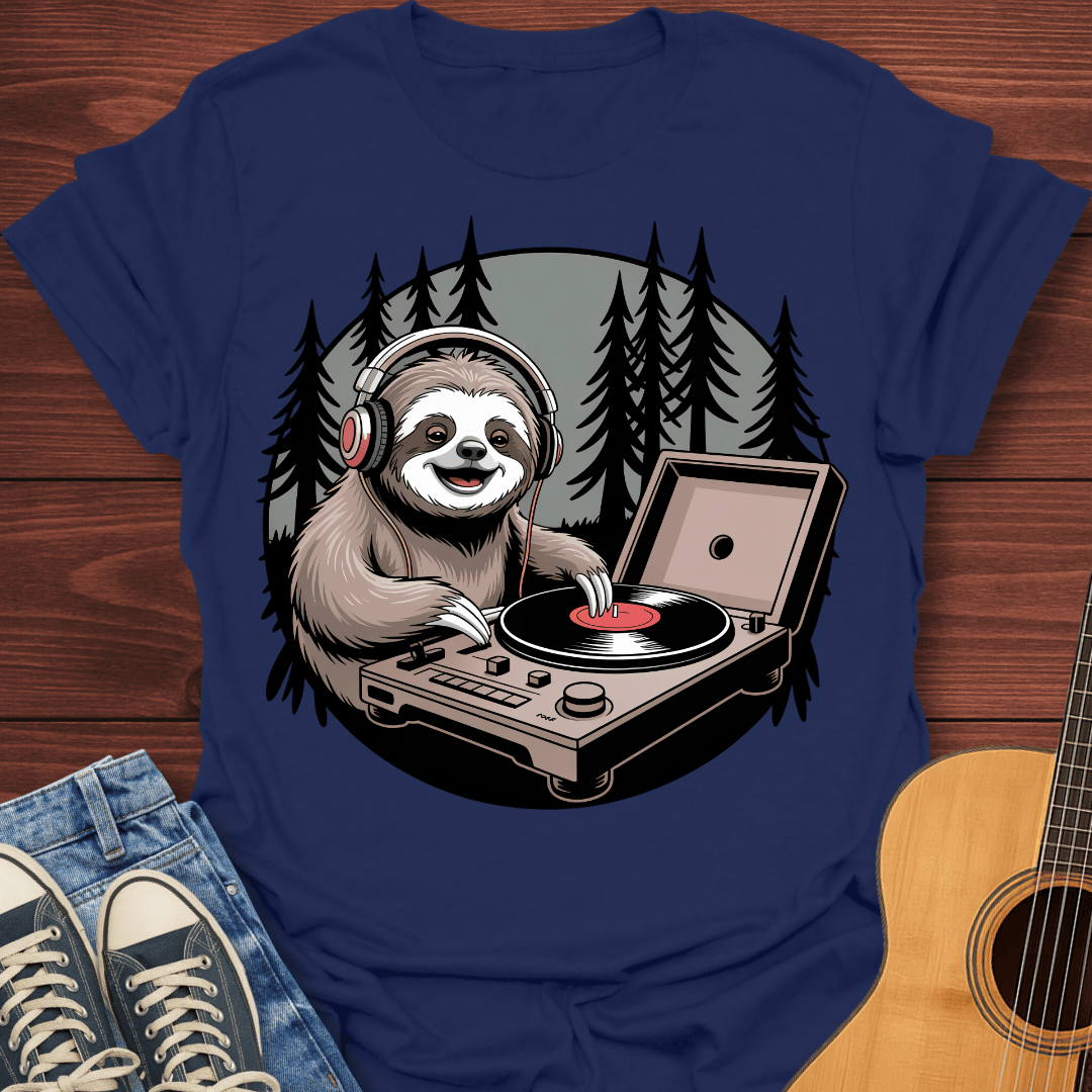 Vinyl Vibes Sloth T-Shirt