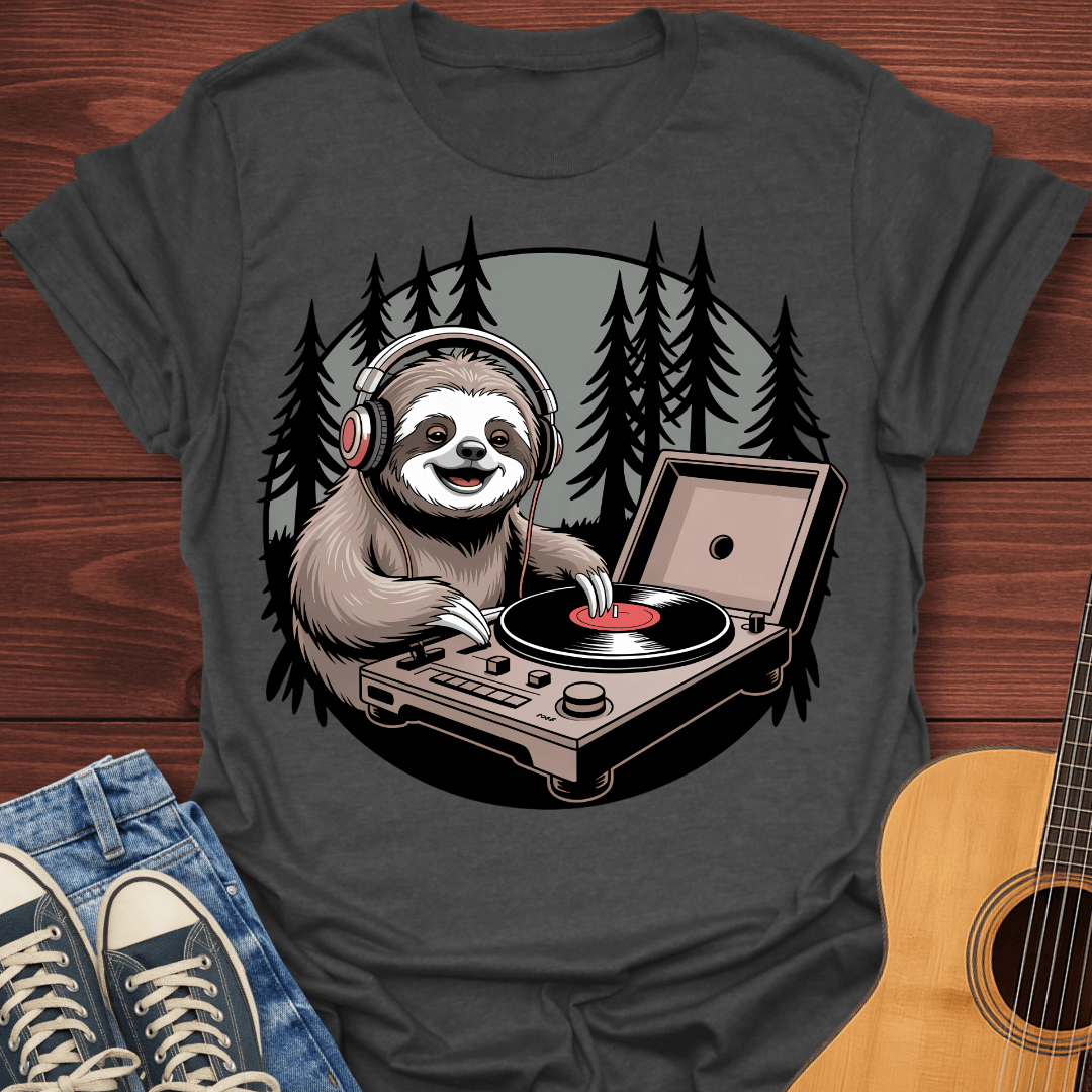 Vinyl Vibes Sloth T-Shirt