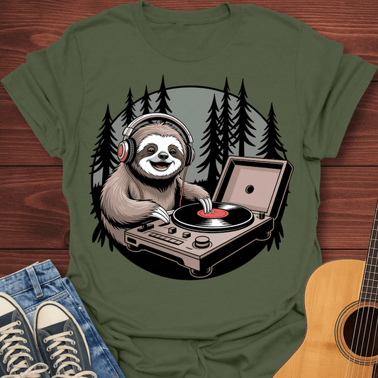 Vinyl Vibes Sloth T-Shirt