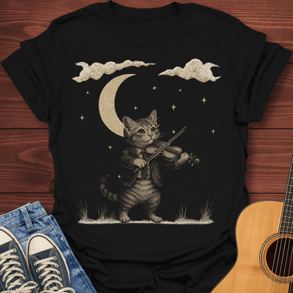 The Forest Violinist Cat T-Shirt