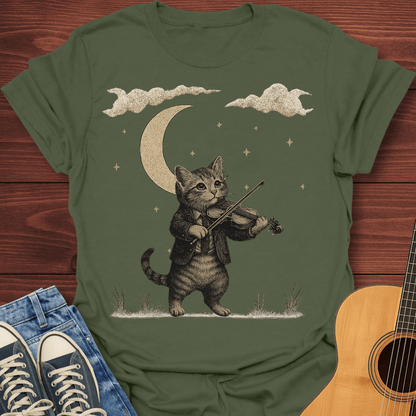 The Forest Violinist Cat T-Shirt
