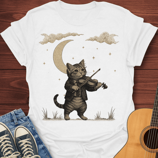 The Forest Violinist Cat T-Shirt