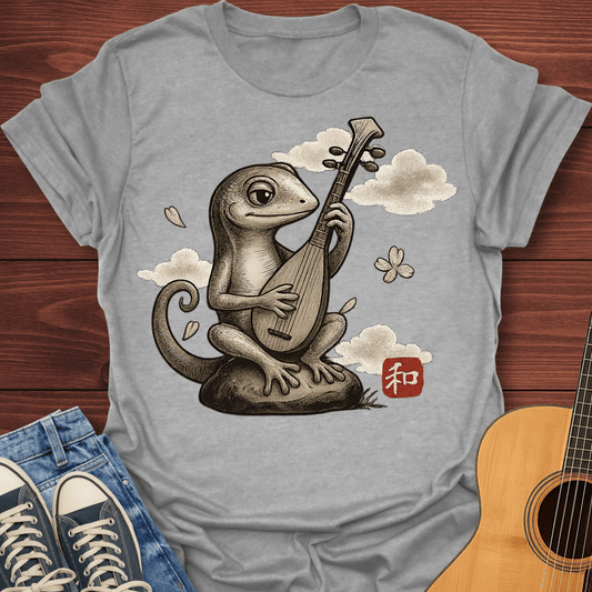 The Zen Lizard Pipa Player T-Shirt