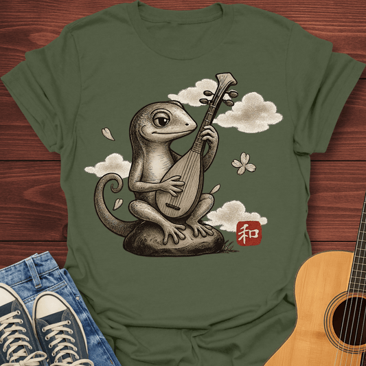 The Zen Lizard Pipa Player T-Shirt