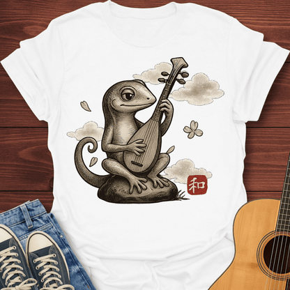 The Zen Lizard Pipa Player T-Shirt