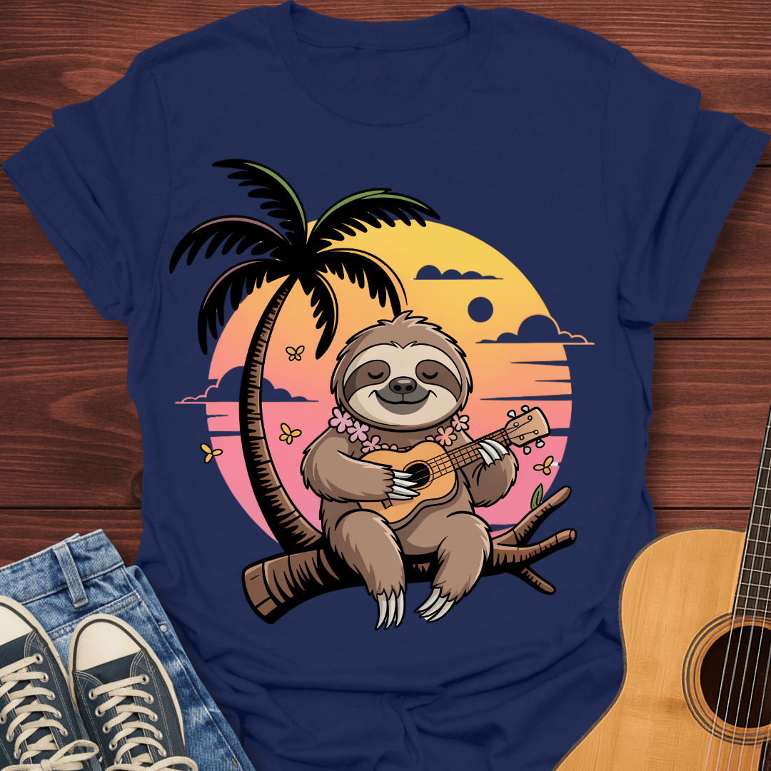 Ukulele Aloha Sloth T-Shirt