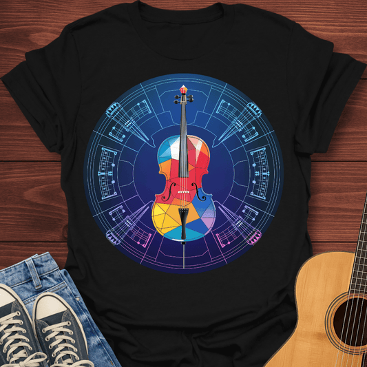 Violin Stain Glass T-Shirt
