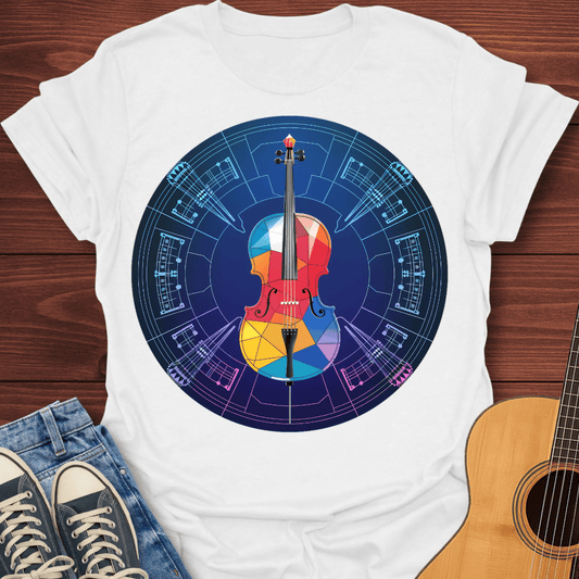 Violin Stain Glass T-Shirt