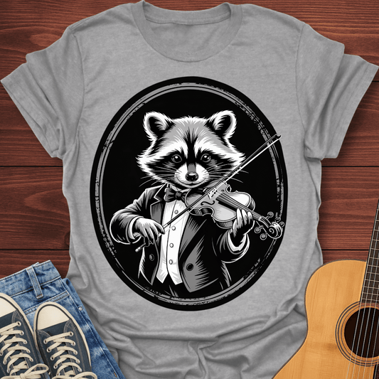 Fiddle Around Raccoon T-Shirt