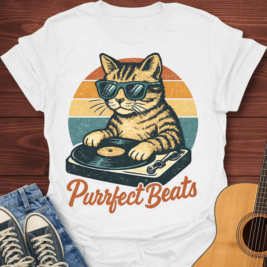Purrfect Beats DJ Cat T-Shirt